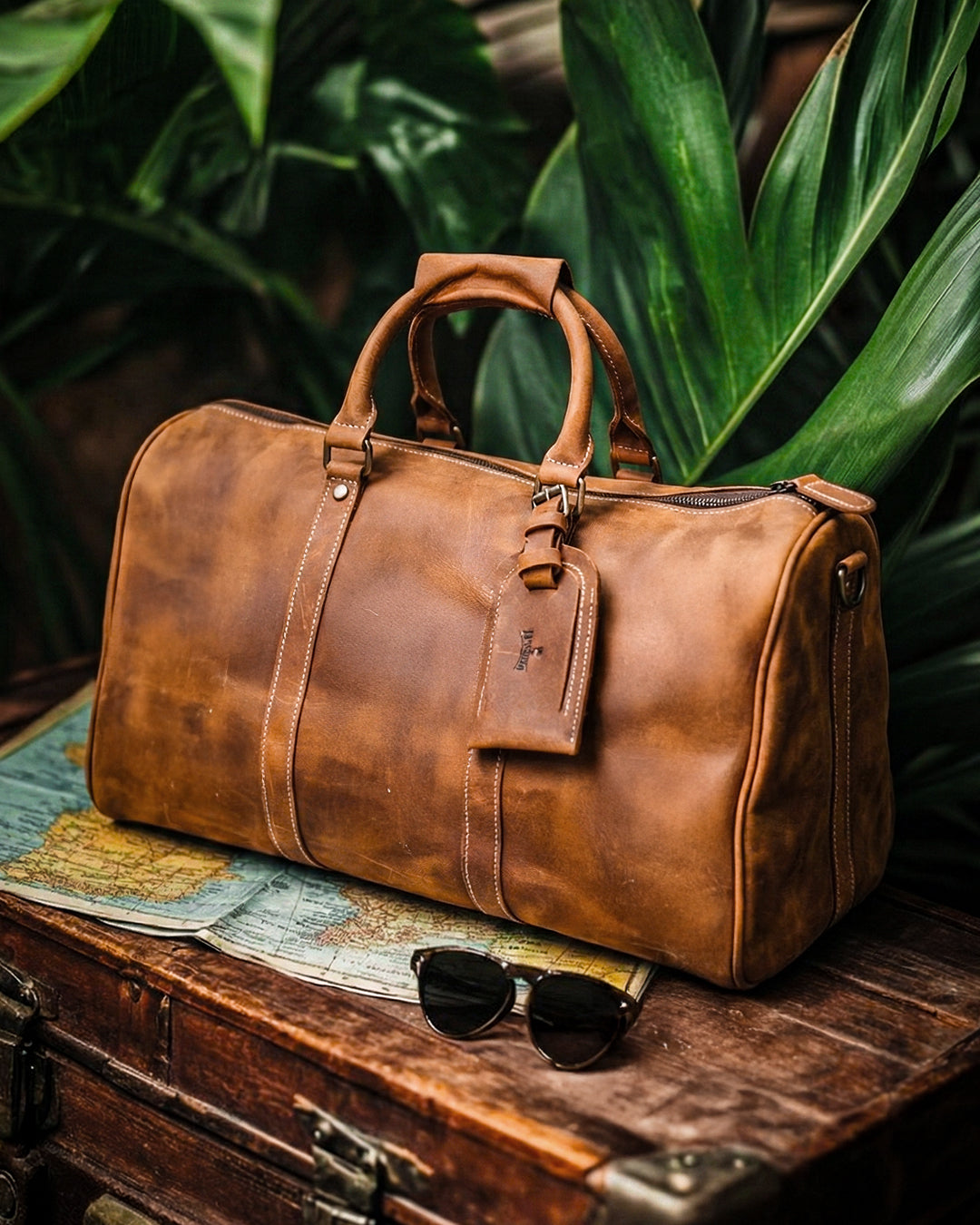 Bolso de Viaje de Cuero Genuino para Hombre – Travel Bag Premium