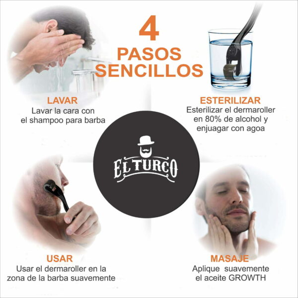 Dermaroller + Aceite para Barba Growth - 3
